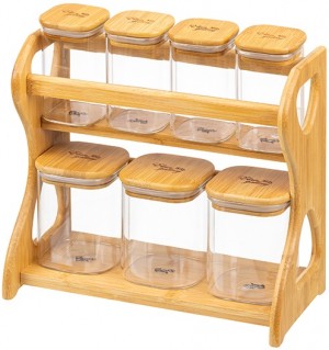 Набор 7 банок для хранения "Crystal glass" 3 пр 450 мл 360097