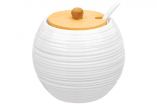 Набор чайник 900 мл+сахарница 450 мл "Шелк" с ложкой на дер. подстав 950282