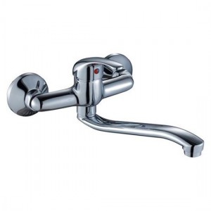 Смеситель одноручный (35мм) для кухни настенный с нижним изливом ROSSINKA A35-24