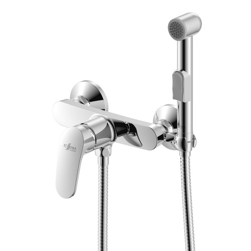 Смеситель одноручный (35мм) с гигиеническим душем, хром ROSSINKA RS45-52