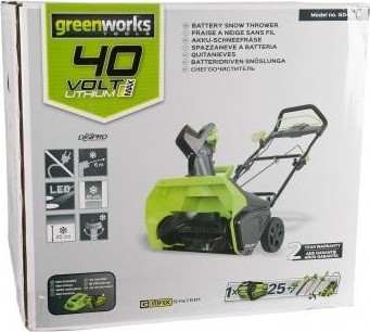 Снегоуборщик GREENWORKS GD40STK5 2600007UG (аккумуляторный, б/щ, 2л.с., 40В, АКБ 1*5Ач, ЗУ)