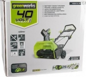 Снегоуборщик GREENWORKS GD40STK5 2600007UG (аккумуляторный, б/щ, 2л.с., 40В, АКБ 1*5Ач, ЗУ)