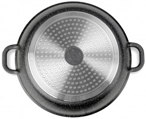 Сотейник LARA LR02-211 серия Rio 24см, 2,9л, мрамор, капсулированное индукционное дно, крышка