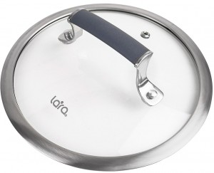 Кастрюля LARA (нерж) LR02-281 ВЕНЕРА 24*13см 5.5л, капсулированное индукционное дно, стекл. крышка