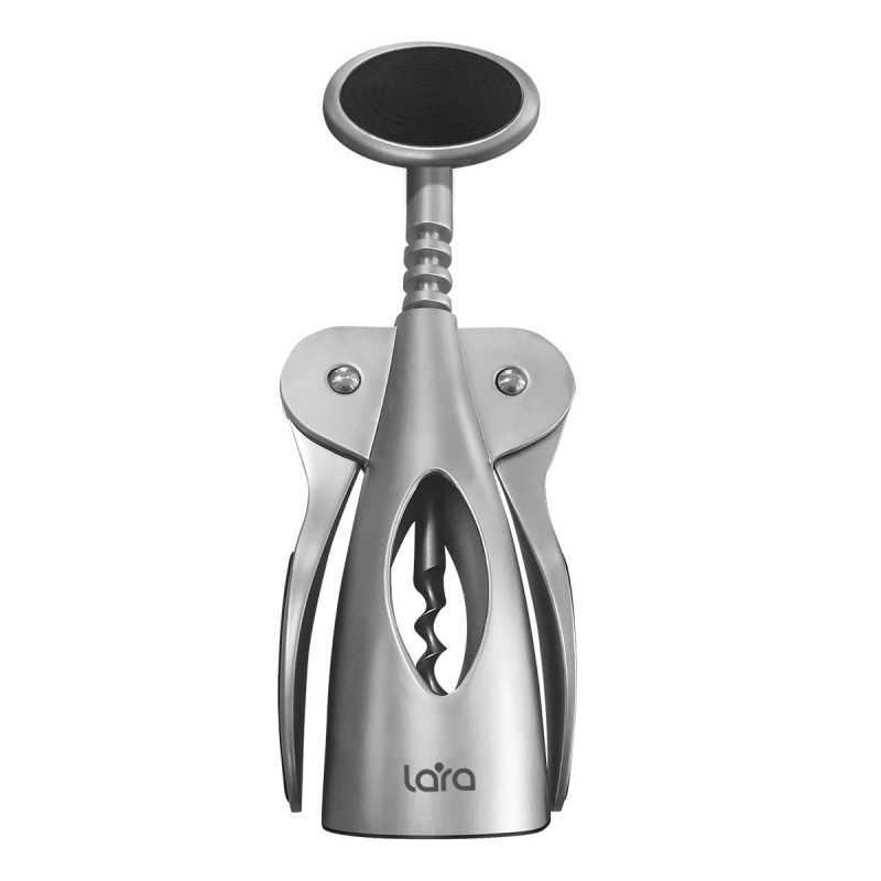 Штопор цинковый LARA, нерж.сталь с прорезиненной ручкой LR07-42