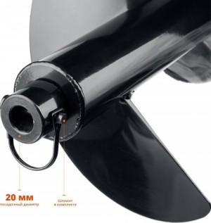Шнек для мотобуров d=200 мм однозаходный ЗУБР 7051-20