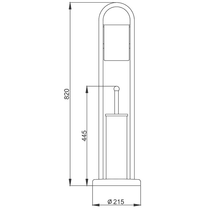 Ершик напольный с бум/дер хром FRAP F903