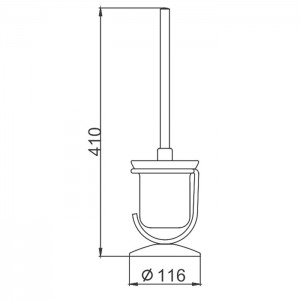 Ерш напольный стеклянный хром FRAP F910