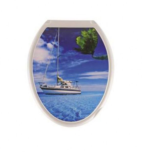 Сиденье д/унитаза пластм Универсал Декор Яхта