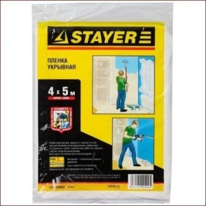 Пленка защитная укрывочная HDPE, 7мкм, 4*5м STAYER "STANDARD" 1225-07-05