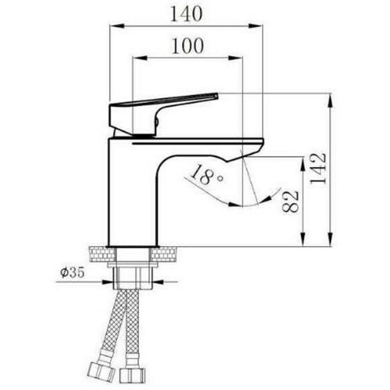 Смеситель для раковины SEGEL BLACK 94013