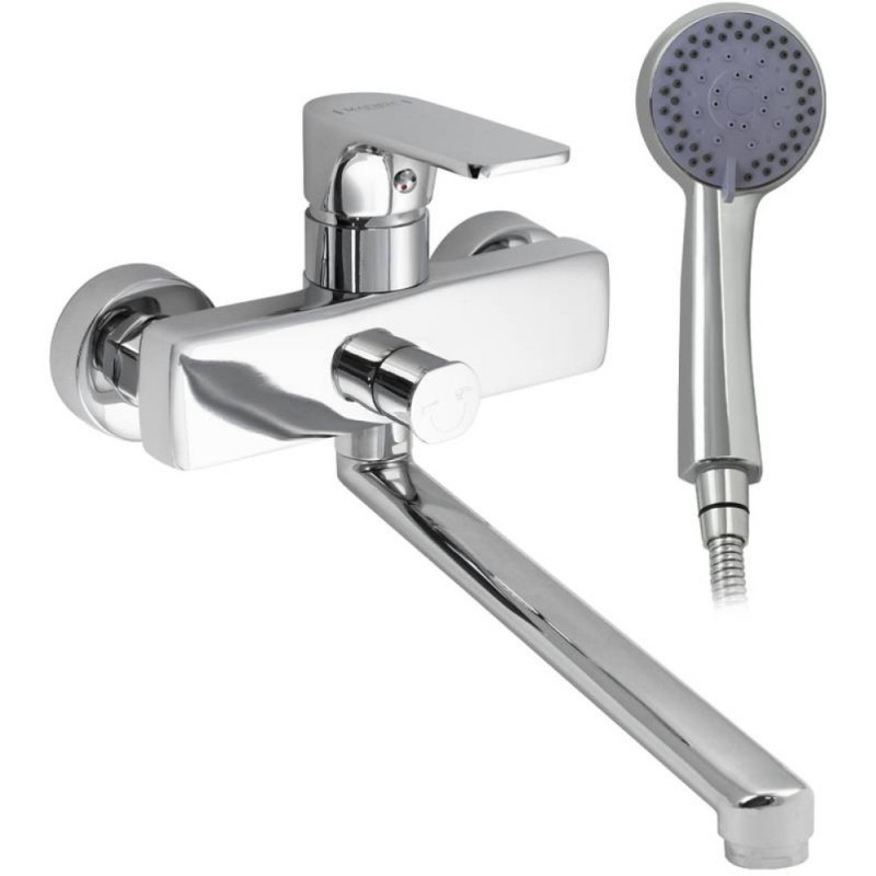 Смеситель для ванны длинный излив, шар. MAGNUS 8470