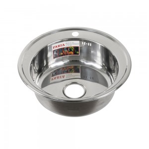 Мойка врезная круглая 51см, нерж.сталь FABIA 051