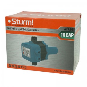 Автоматика для насосных станций Sturm! WPA10 (рег.давл,10 бар,10A, 1",x1",G1" )