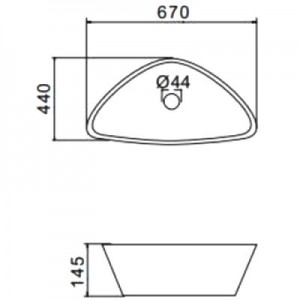 Раковина встраиваемая для ванны, белая GAPPO GT503