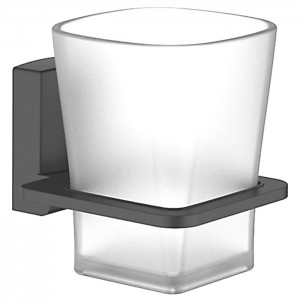 Стакан одинарный настенный (стекло) графит Ledeme L30306U