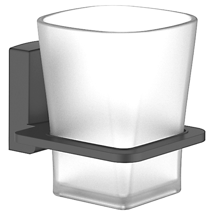 Стакан одинарный настенный (стекло) графит Ledeme L30306U