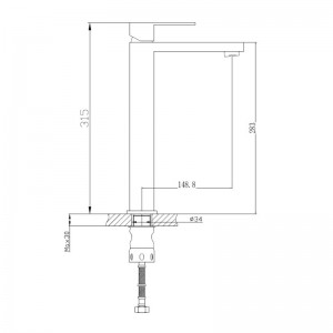 Смеситель для раковины HAIBA HB11803-7 (черный)