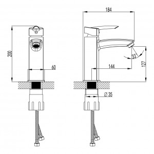 Смеситель для раковины Хром MARS LEMARK LM3537C