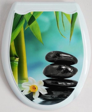 Сиденье д/унитаза пластм Универсал Декор Три камня