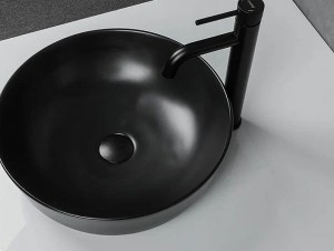 Раковина д/ванной к столешнице накладная черная GAPPO GT105-8