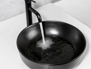 Раковина д/ванной к столешнице накладная черная GAPPO GT105-8