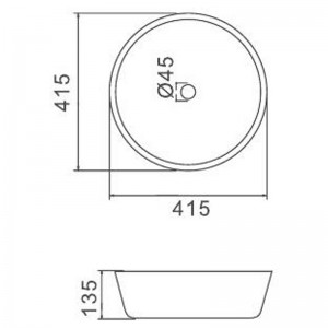 Раковина д/ванной к столешнице накладная черная GAPPO GT105-8