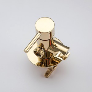 Смеситель с гигиеническим душем золото FRAP F7505-3