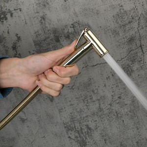 Смеситель с гигиеническим душем золото FRAP F7505-3