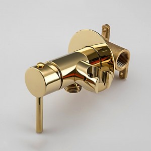 Смеситель с гигиеническим душем золото FRAP F7505-3