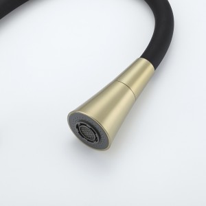 Смеситель для кухни с гибким изливом золото Frap 4044-3