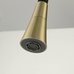 Смеситель для кухни с гибким изливом золото Frap 4044-3