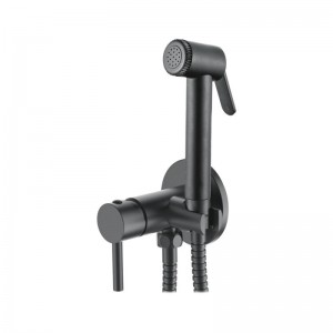 Смеситель с гигиеническим душем встраиваемый, оружейная сталь LEDEME L5398D-2