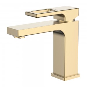 Смеситель для умывальника с гайкой, золотой сатин Gerhans K11027Y