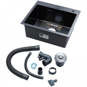 Мойка кухонная премиум, PVD графит, 500*440 Gerhans K35044B