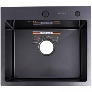 Мойка кухонная премиум, PVD графит, 500*440 Gerhans K35044B