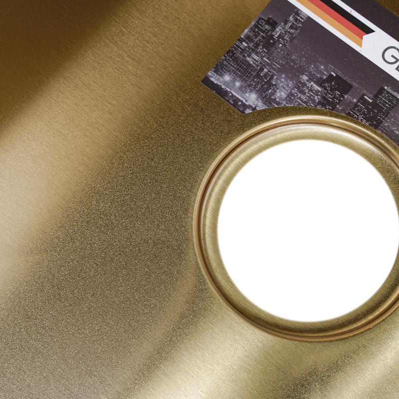 Мойка кухонная премиум, PVD золото, 500*500 Gerhans K35050G