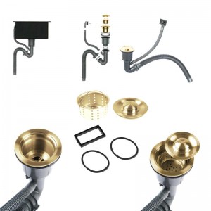 Мойка кухонная премиум, PVD золото, 500*500 Gerhans K35050G