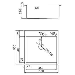Мойка кухонная премиум, 600*450 Gerhans K36045