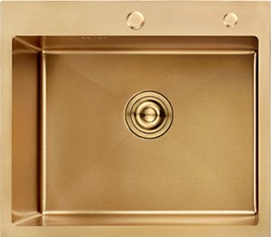 Мойка кухонная премиум, PVD золото, 600*500 Gerhans K36050G