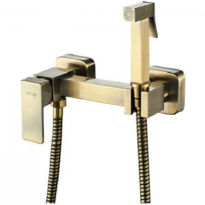 Смеситель для биде с гигиеническим душем Бронза OUTE TH315Q