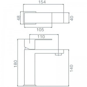 Смеситель для раковины с гайкой HAIBA HB10803-2