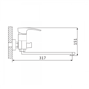 Смеситель для ванны OUTE T1063L