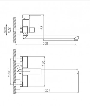 Cмеситель для ванны HAIBA HB22191
