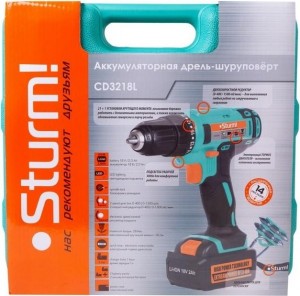 Дрель аккумуляторная Sturm CD3218L Li-ion СЕРВИСНАЯ