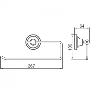 Бумагодержатель для бумаж. полотенца LEDEME L1403-2