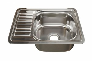 Мойка прямоуг 58*48 (0,8) прав вып 3 1/2, 18см с сифоном врезная Декор MixLine 532309