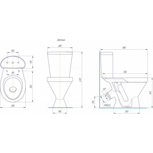 Унитаз-компакт "Детский" ROSA белый Киров