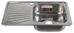 Мойка FABIA врезная 78*48см, ПРАВАЯ, толщ. 0,8мм, глуб. 180мм, сифон с перел. 62322R
