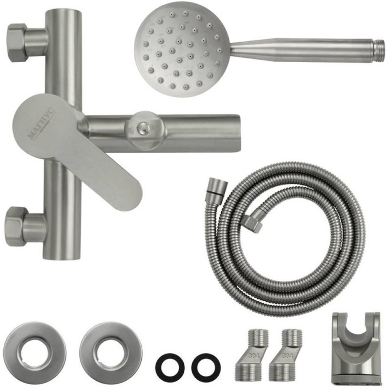 Смеситель для ванны, короткий излив, шар., нерж.сталь 304 MAGNUS 9194